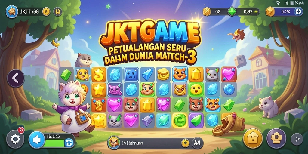 Tampilan gameplay JKTGAME yang seru dan penuh warna.