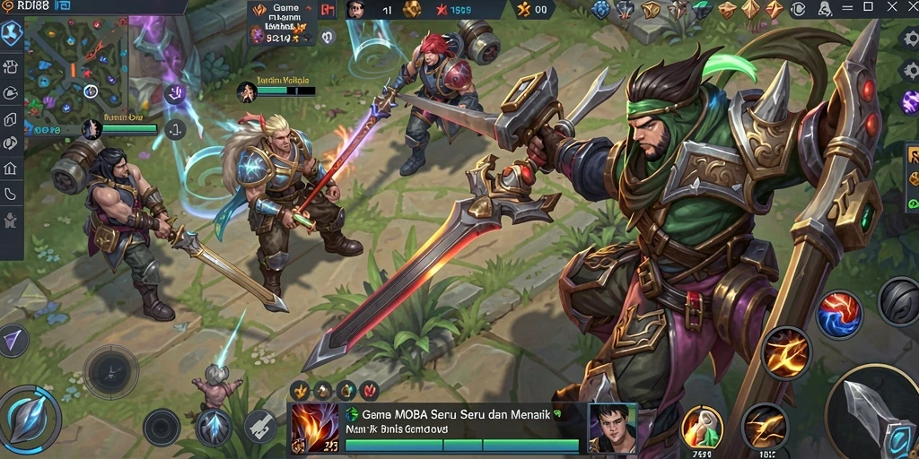 Gameplay RDI88 yang seru dengan pertempuran mendebarkan.