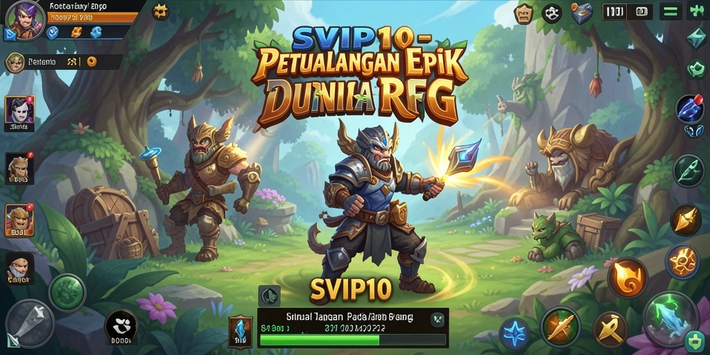 Tampilan gameplay menegangkan di dunia RPG yang kaya.