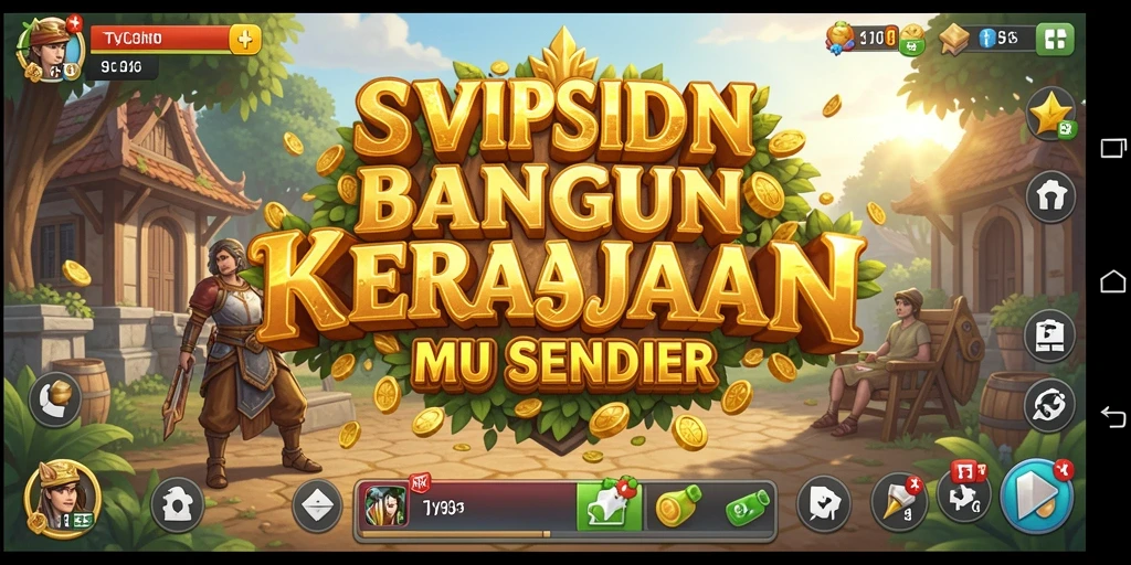 Tampilan gameplay SVIPSIDN yang menampilkan pembangunan kerajaan bisnis yang menarik.