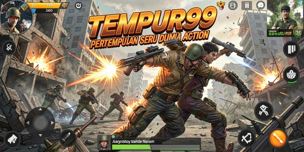 Gameplay seru dan menegangkan dalam TEMPUR99 yang penuh aksi.