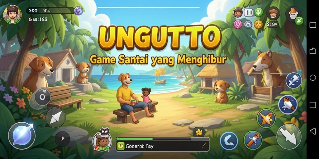 Tampilan gameplay UNGUTOTO yang ceria dan menarik.