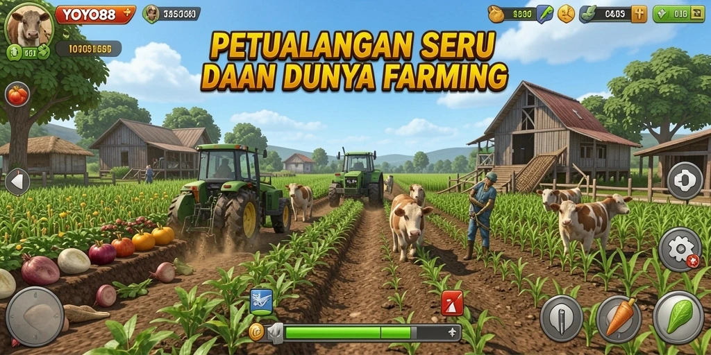 Gameplay seru dan interaksi dalam bertani di YOYO88.